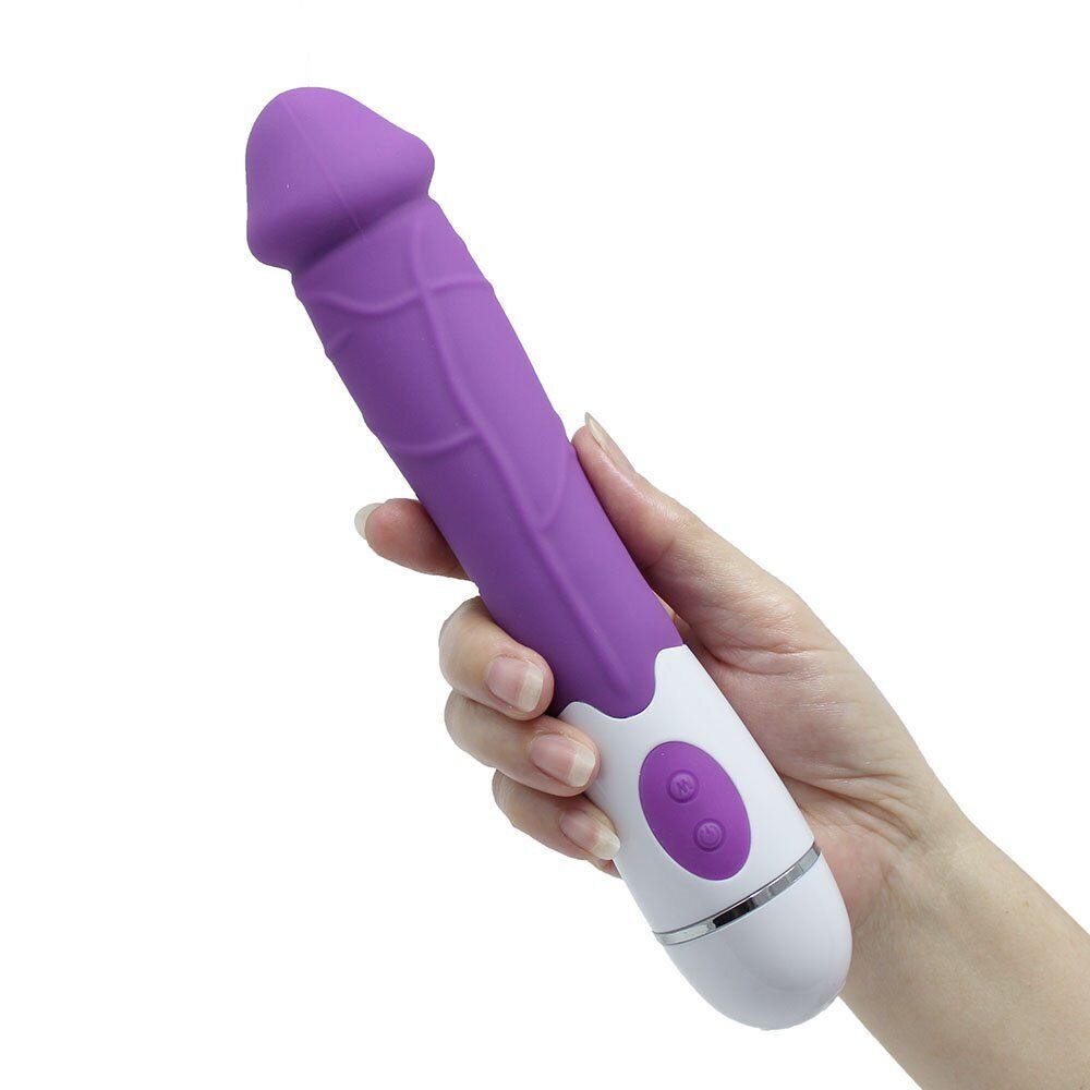 Silicone Flexible Realistic Anal Clit G-spot Vibrator Massager Sex Toy for Women