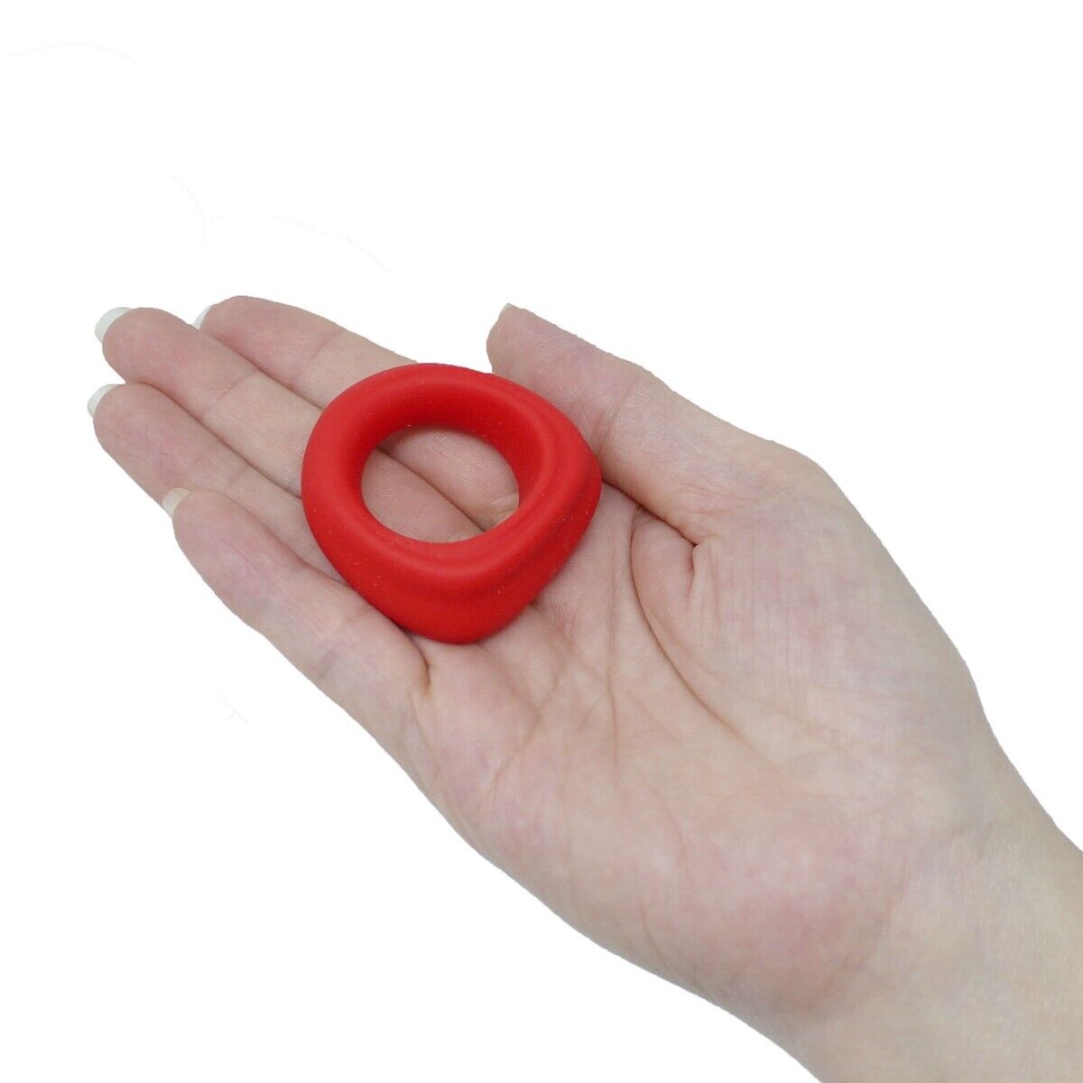 Red Stretchy Silicone Male Penis Enhancer Prolong Delay Sex Cock Ring for Men