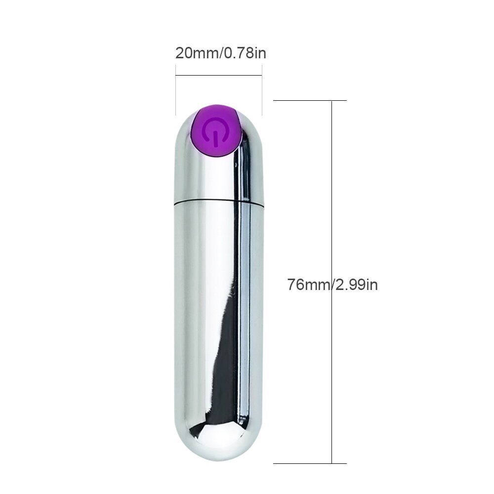 10 Speed Rechargeable Silver Bullet Vibrator Vibe Discreet Sex Toys for Women