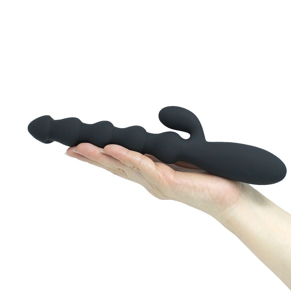 Bendable G-spot Clit Anal Rabbit Vibrator Beads Prostate Massager Sex Toys