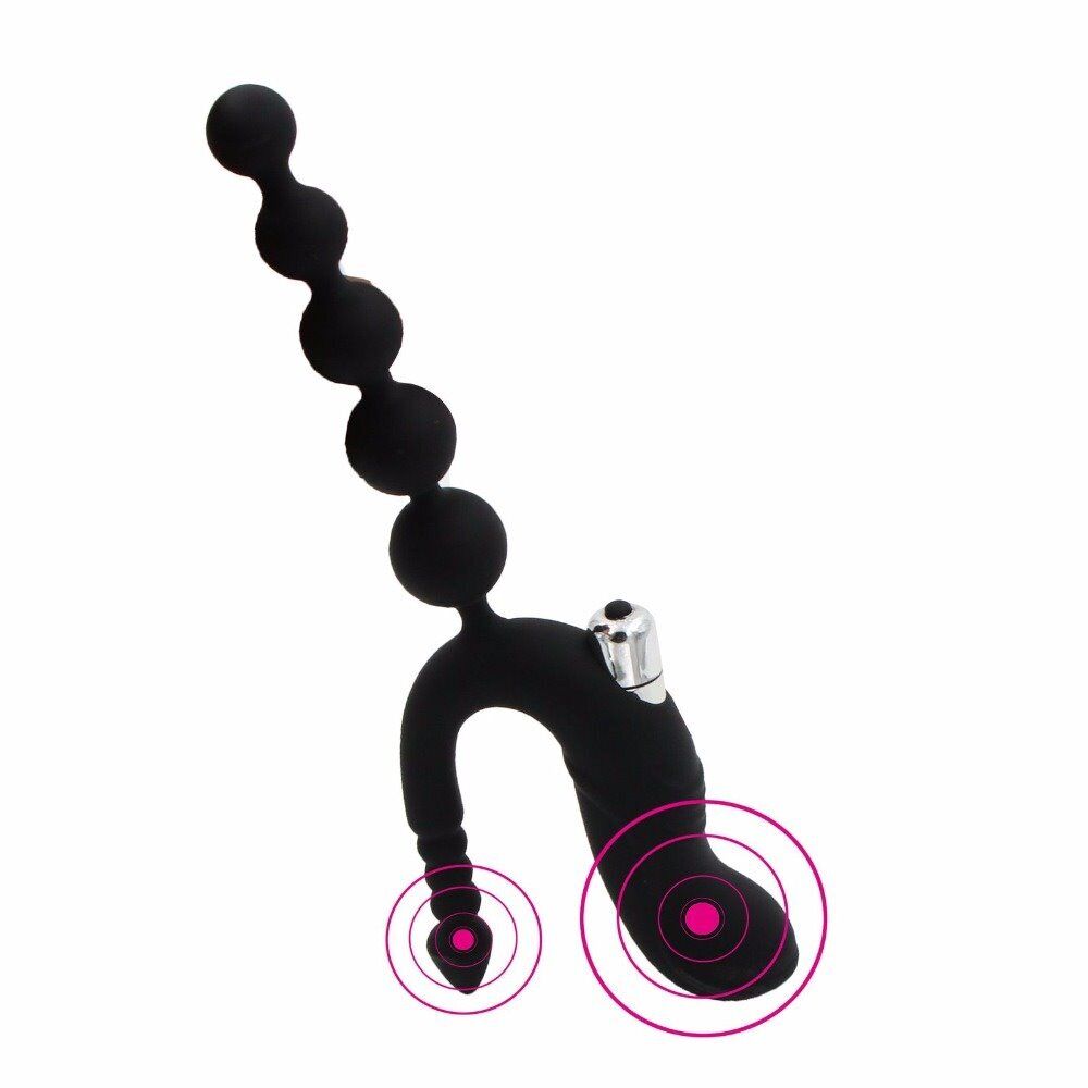 Silicone Vibrating Clit G-spot Anal P-spot Prostate Massager Vibrator Butt Plug
