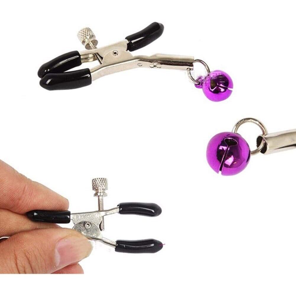 Fetish Nipple Clamps with Bells SM Bondage Role Play Sex Toys for Couples