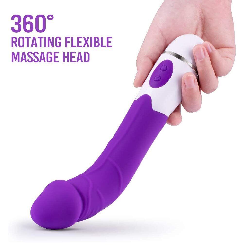 Silicone Flexible Realistic Anal Clit G-spot Vibrator Massager Sex Toy for Women