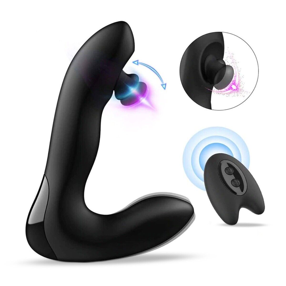 Wireless Remote Control Thumping Vibrating Prostate Massager Anal Stimulator