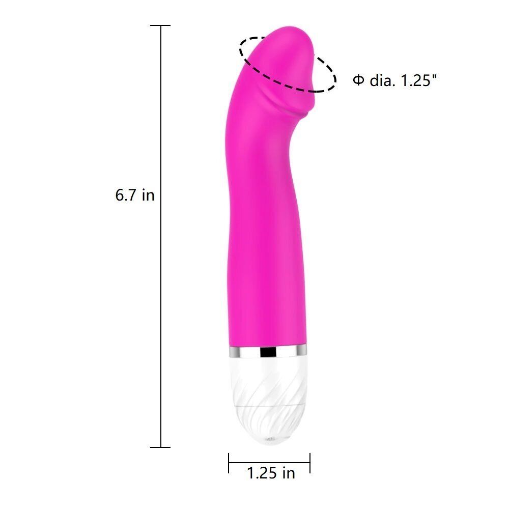 Silicone Flexible Realistic Anal Clit G-spot Vibrator Massager Sex Toy for Women