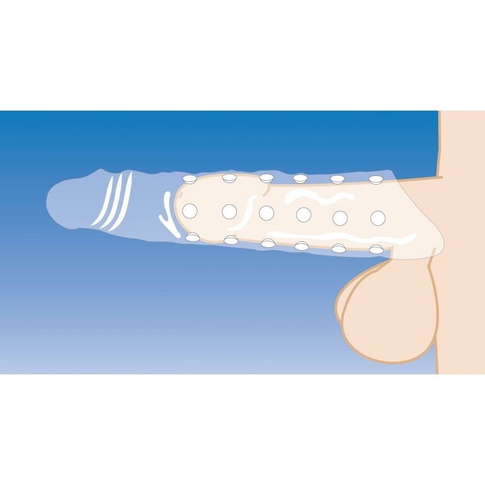 Clear 3" Cock Sheath Male Penis Extension Extender Girth Enhancer Enlarger