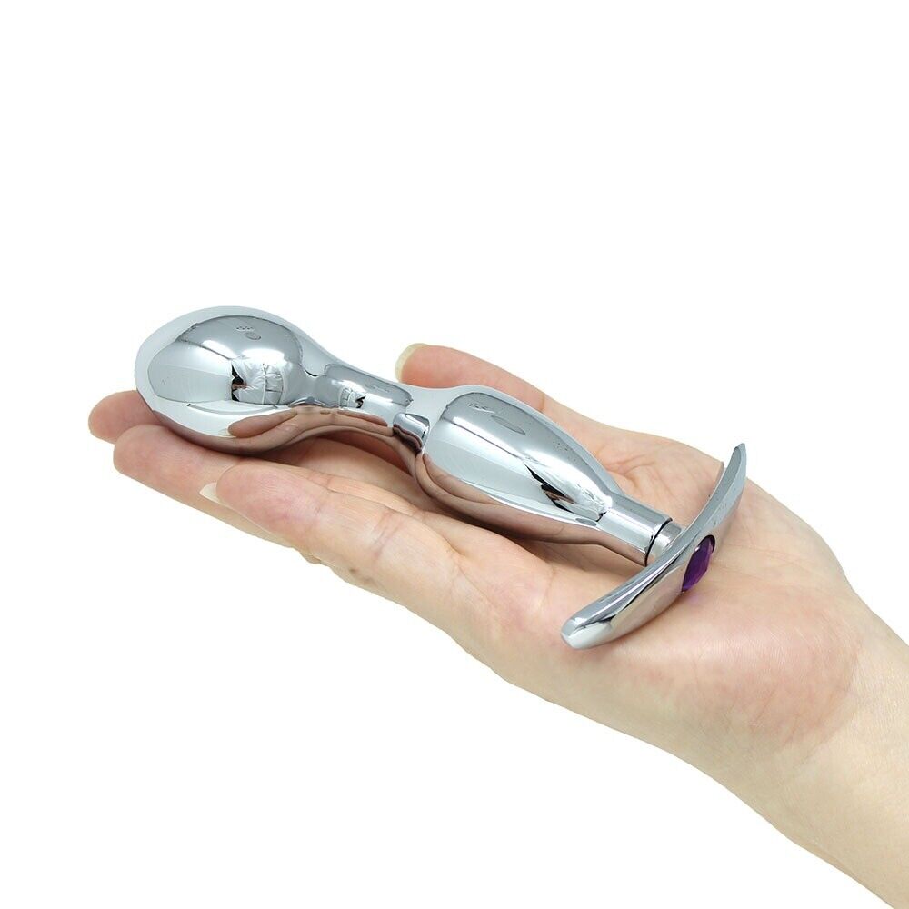 Metal Steel P-spot Anal Probe Butt Plug Male Orgasm Prostate Massager Stimulator