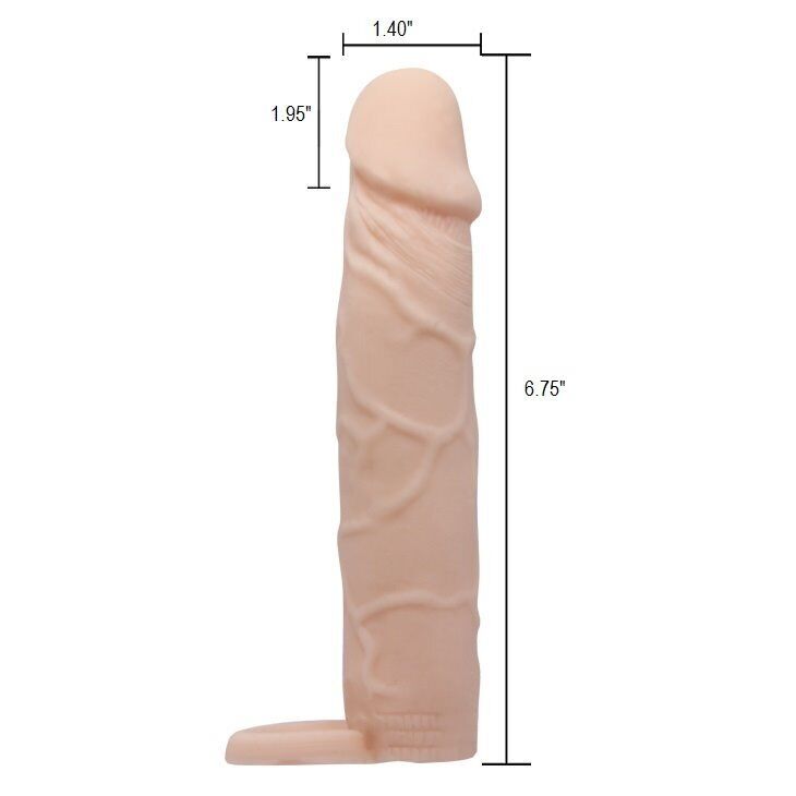 Male Penis Extension Extender Sleeve Sheath Width Length Girth Enhancer Enlarger