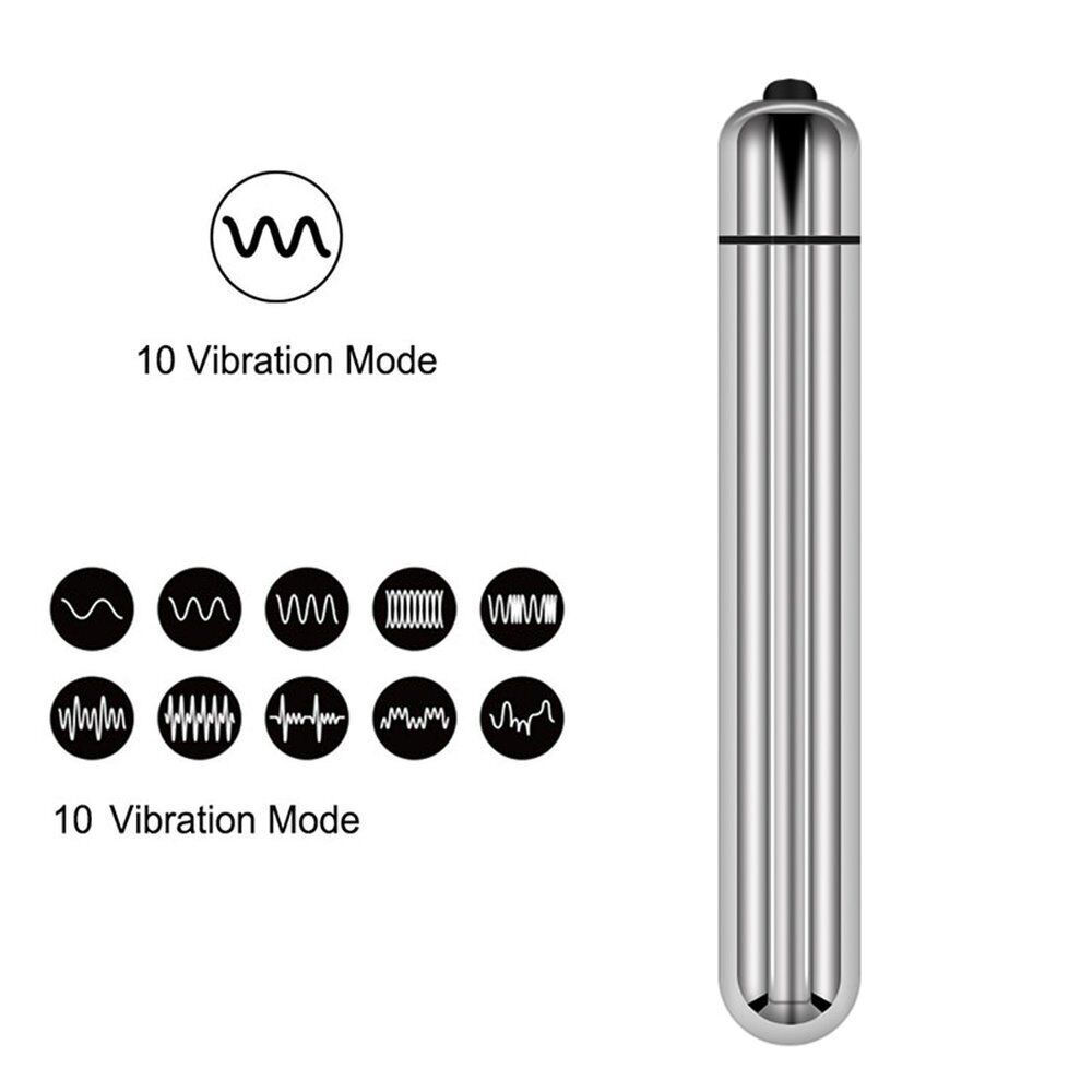 Extra Long Slim Clit Anal G-spot Vibrator Stimulator Sex-toys for Women