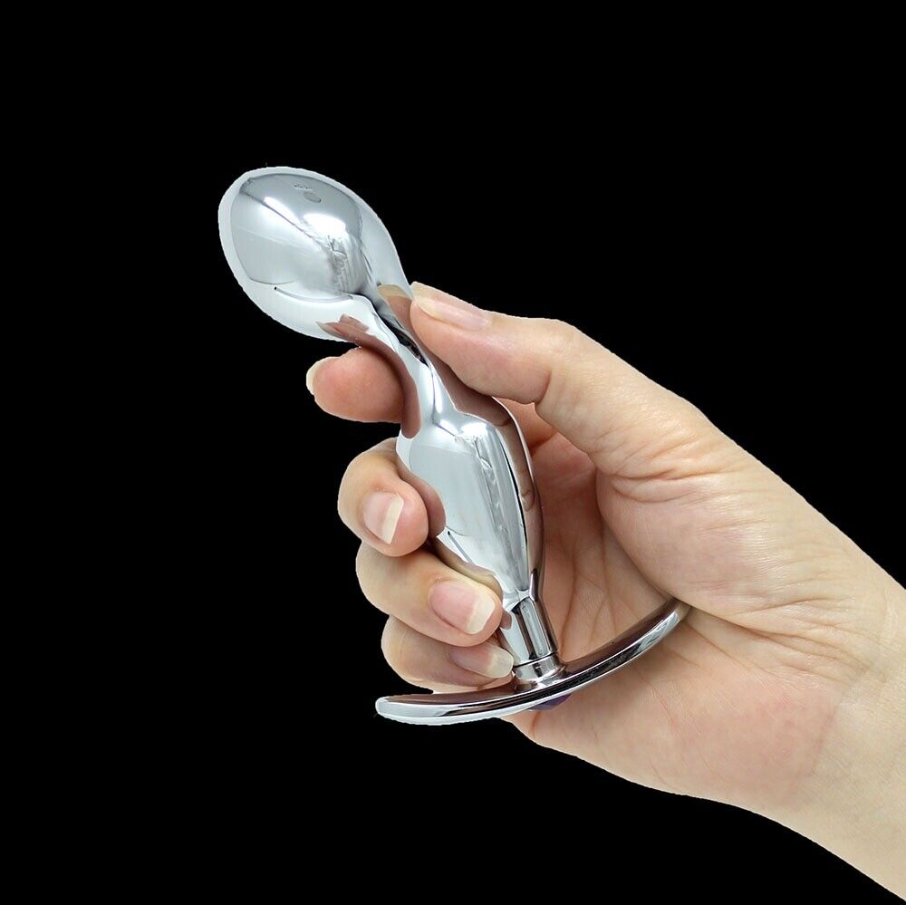Metal Steel P-spot Anal Probe Butt Plug Male Orgasm Prostate Massager Stimulator