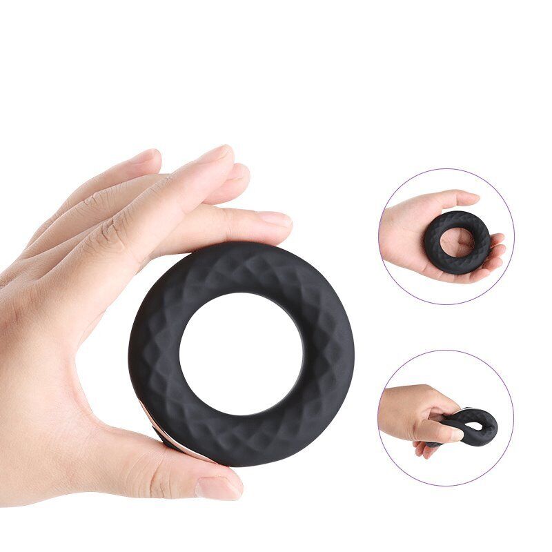 Vibrating Donut Penis Cock Ring Male Masturbator Sex-toys for Men Couples