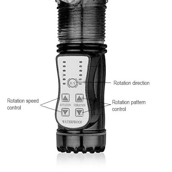 Clit G-spot Rotating Beads Vibrator Dildo Anal Rimming Sex Toy for Couples