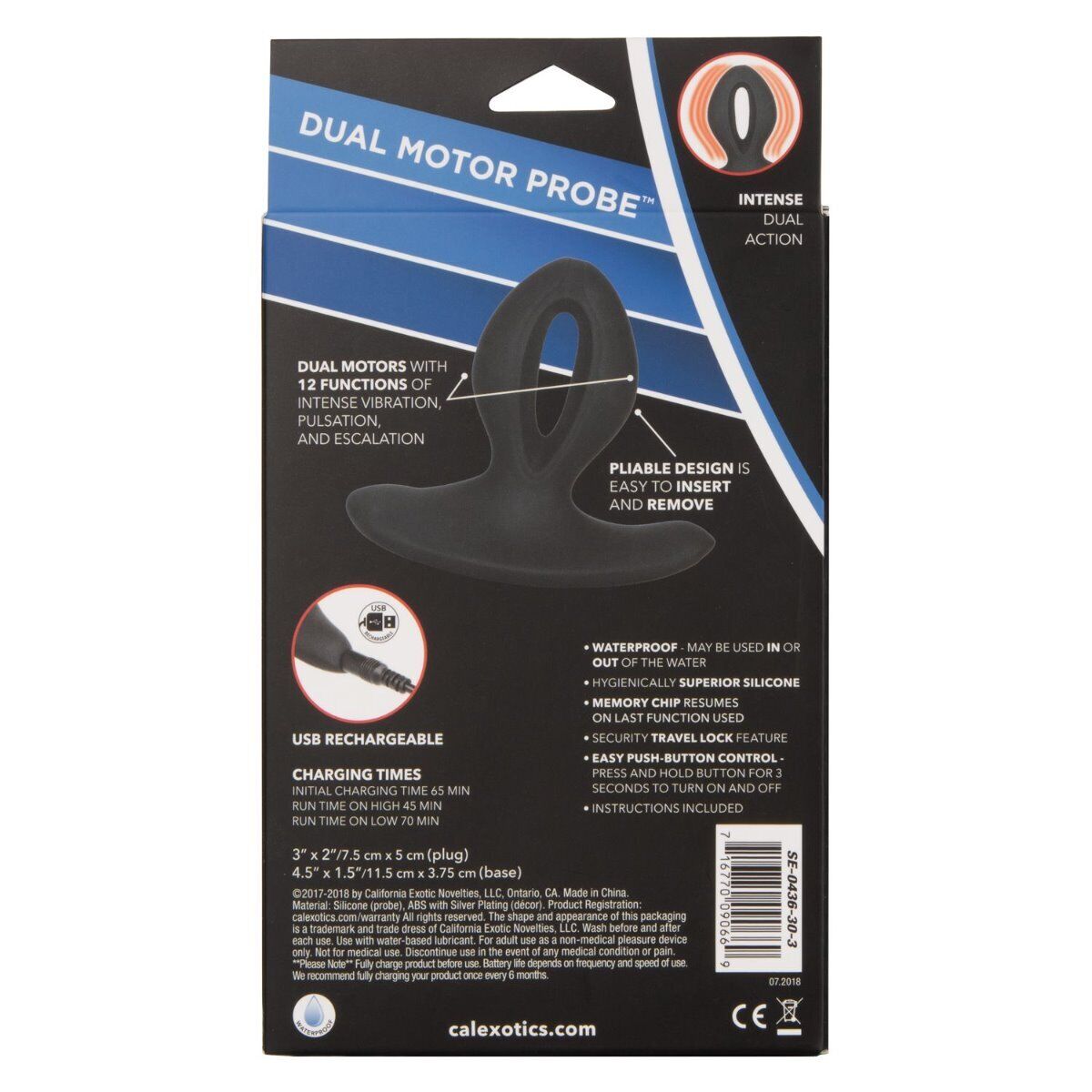 Silicone Vibrating Anal Butt Plug Probe Stimulator Vibe Sex-toys for Men Women