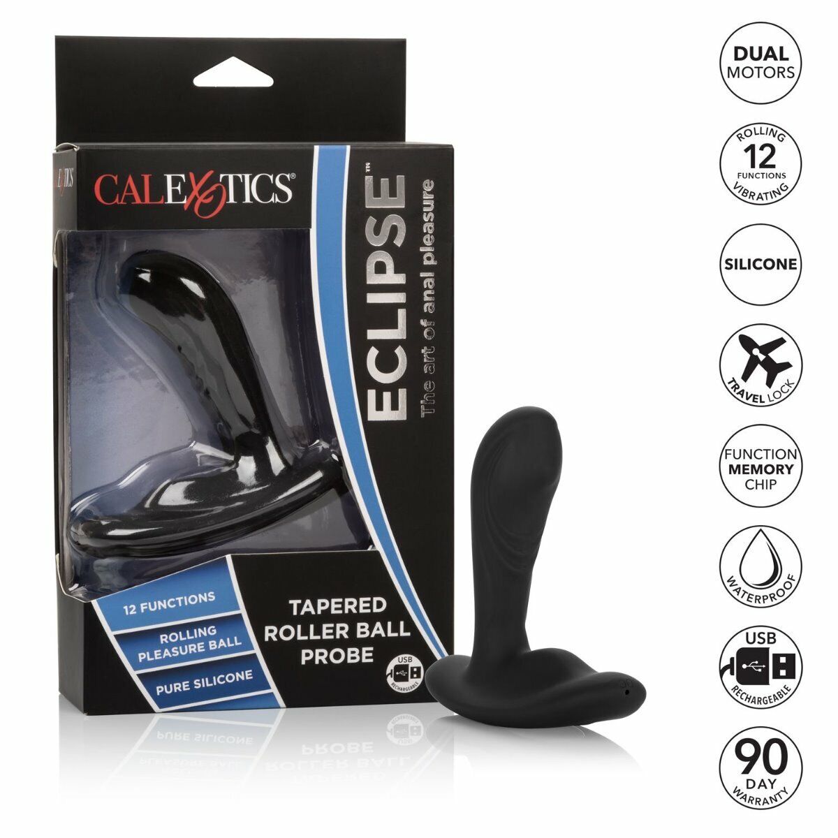 Vibrating Prostate Massager with Rolling Tip Anal Plug Vibrator Stimulator