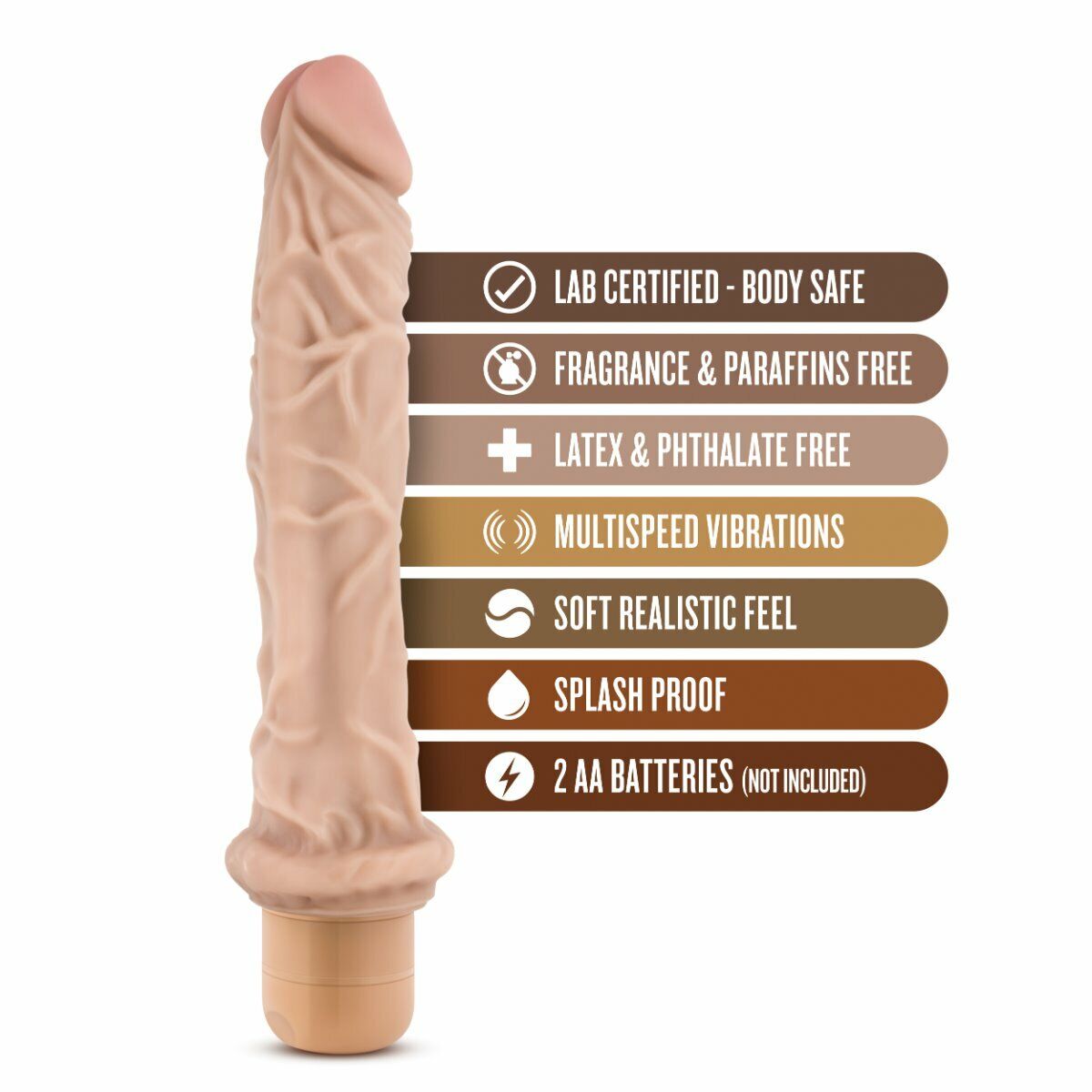 Dr Skin Realistic Cock Vibe Vibrating G-spot Anal Dildo Sex-toy for Women Couple