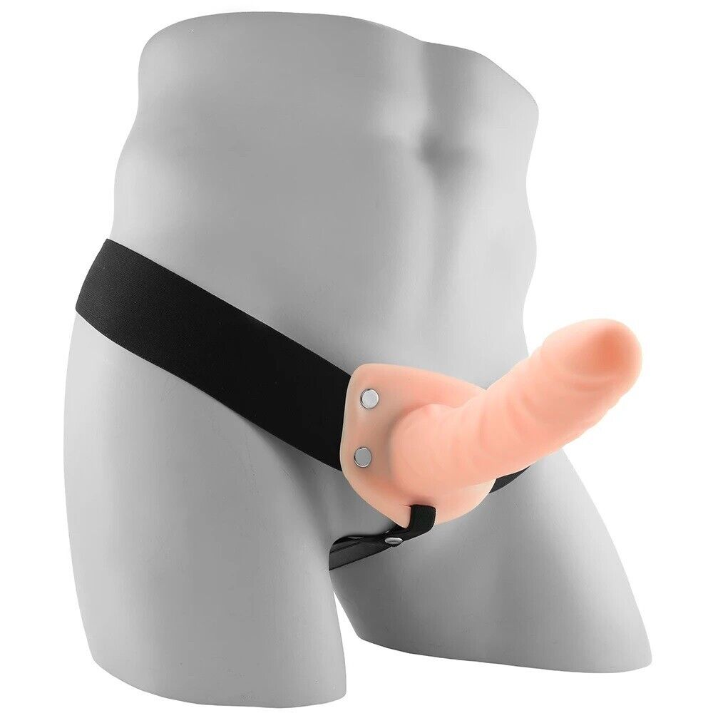 6" Male Hollow Strap On Realistic Dildo Dong ED Solution Sex-toys for Men Couple