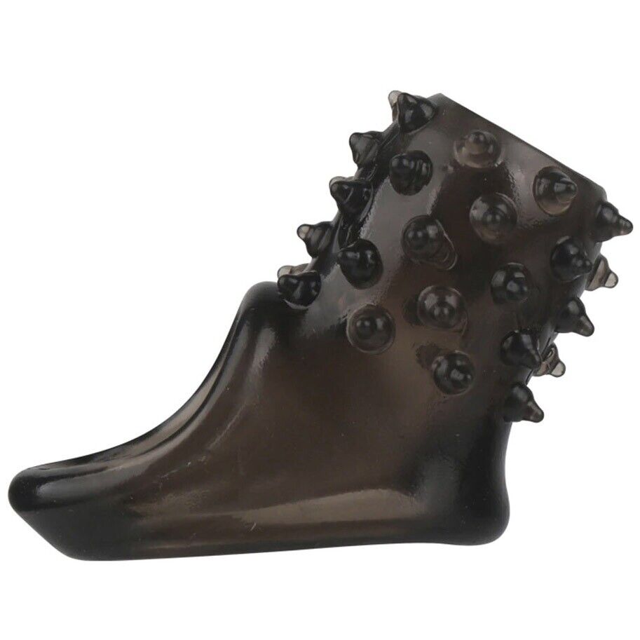 Nubby Male Penis Erection Enhancer Extension Sleeve Cock Cage Ball Ring Sheath