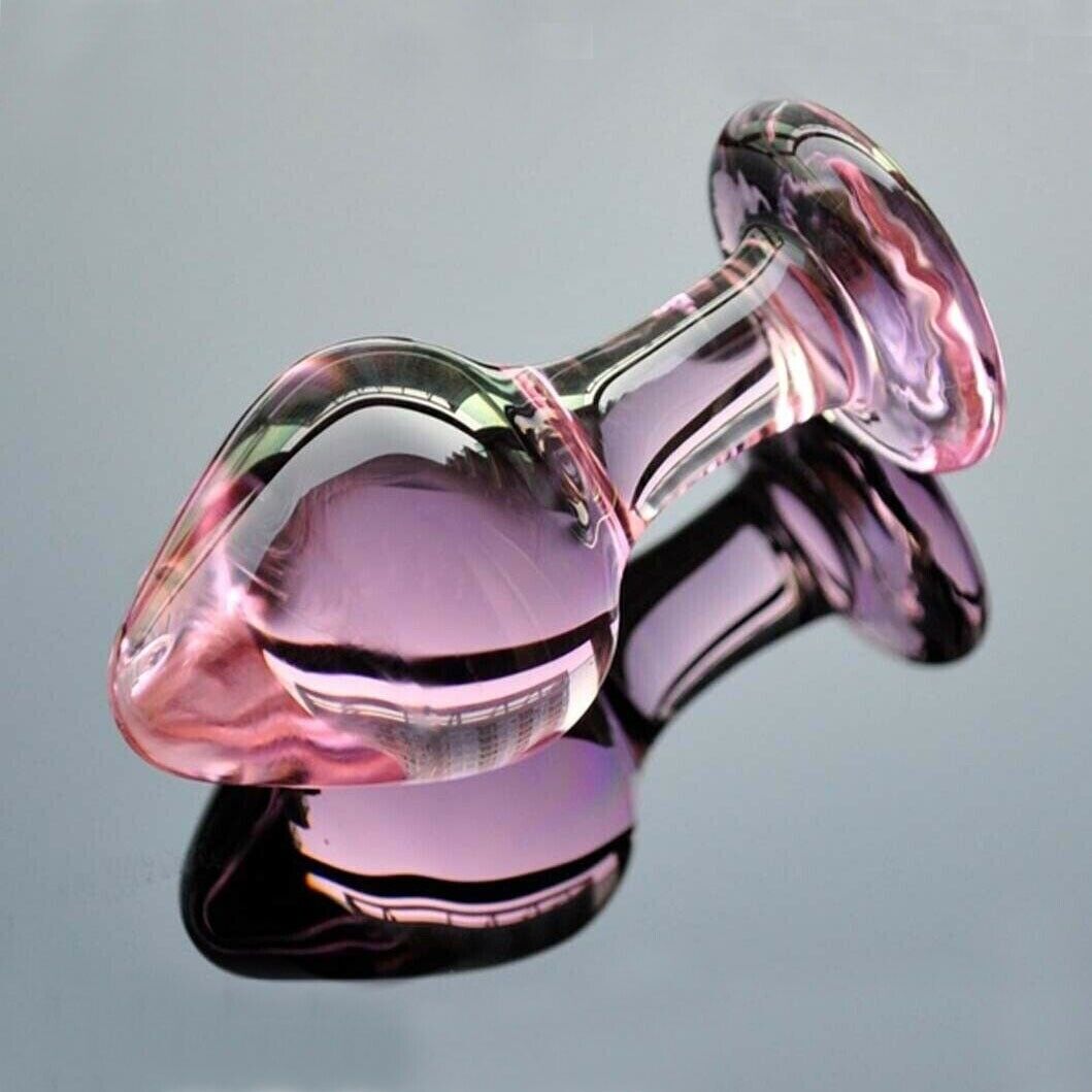 1.6" Width Glass Anal Stretcher Butt Plug Anal Sex Toys for Men Women Couples