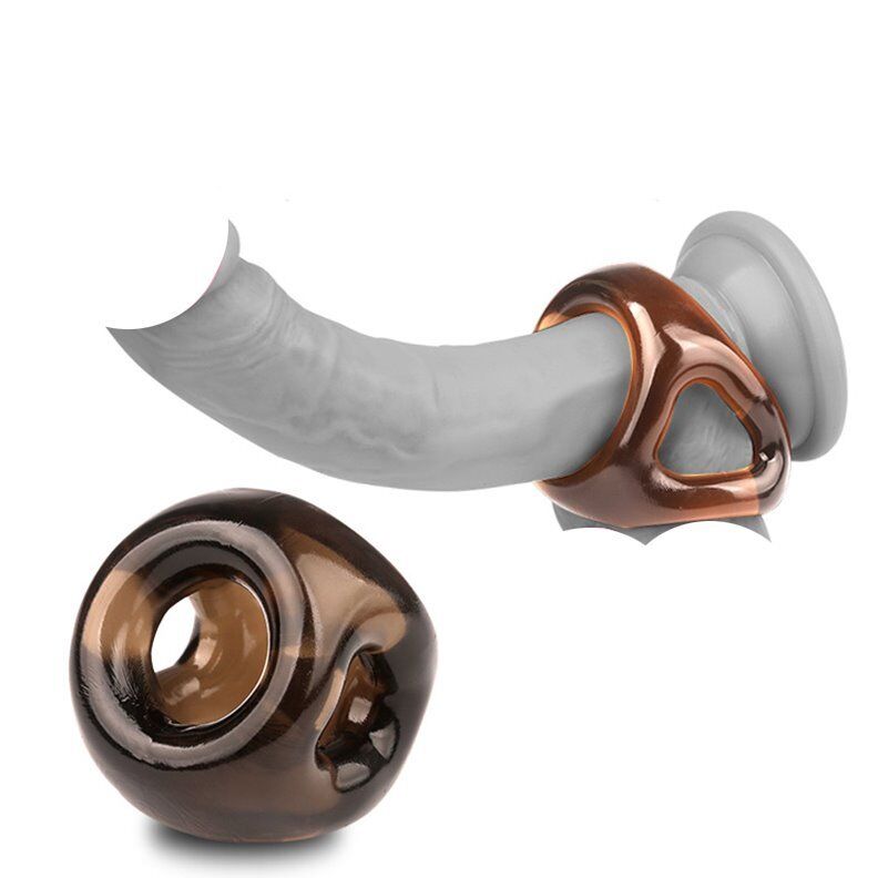 Soft Stretchy Dual Penis Cock Ring and Ball Sling Stretcher Enhancer