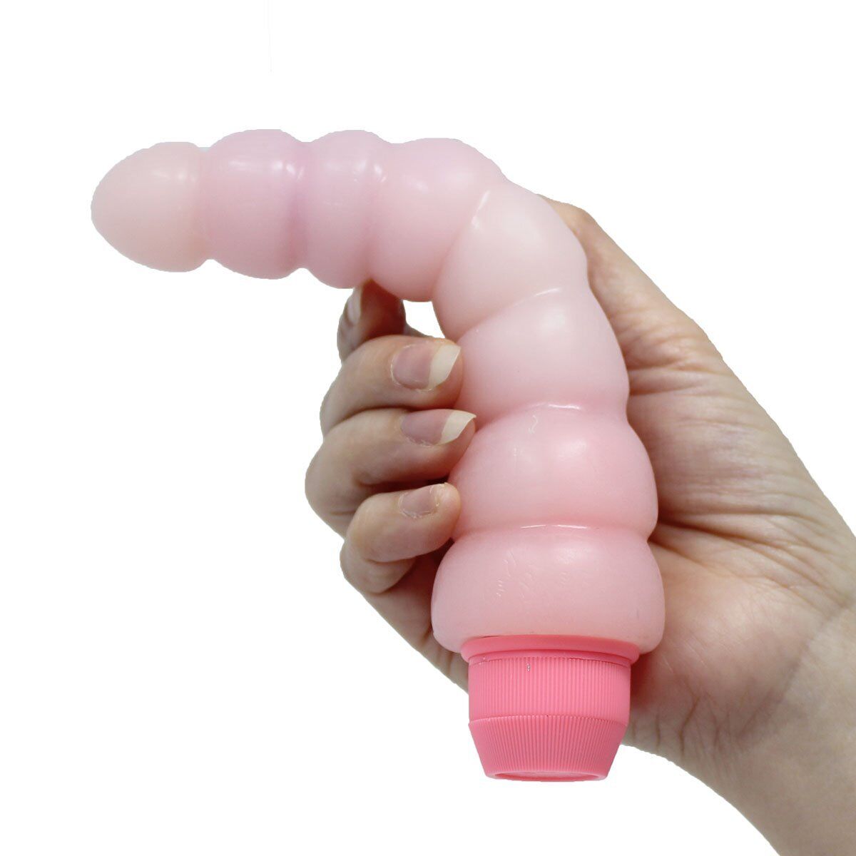 Soft Beaded Ribbed Flexible Bendable Posable Anal Vibrator Butt Plug