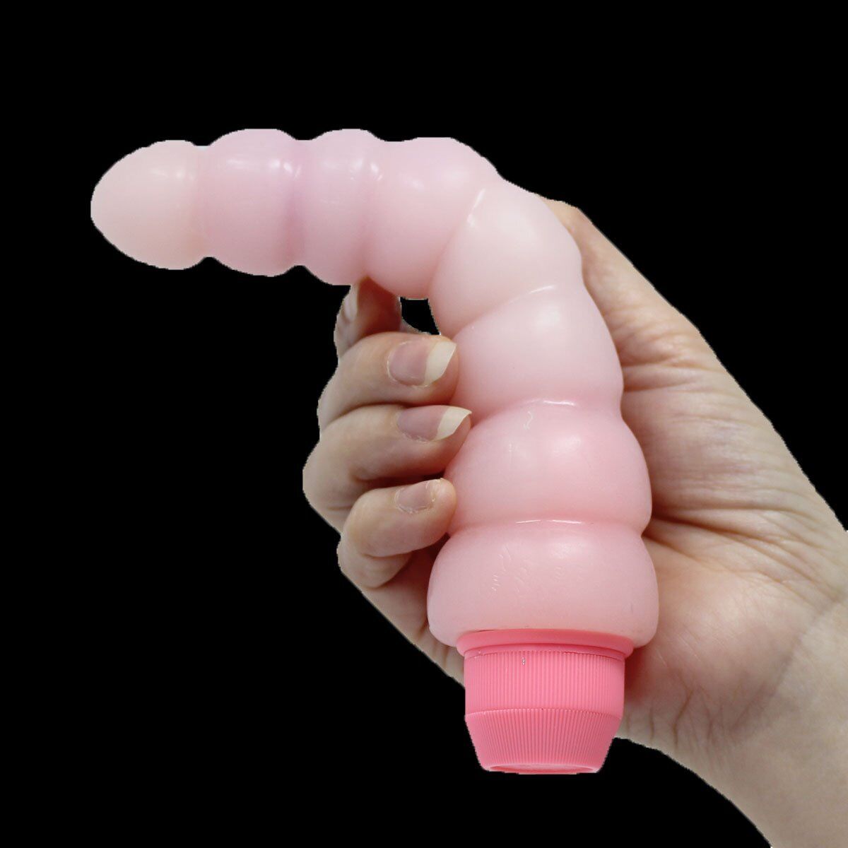 Soft Beaded Ribbed Flexible Bendable Posable Anal Vibrator Butt Plug