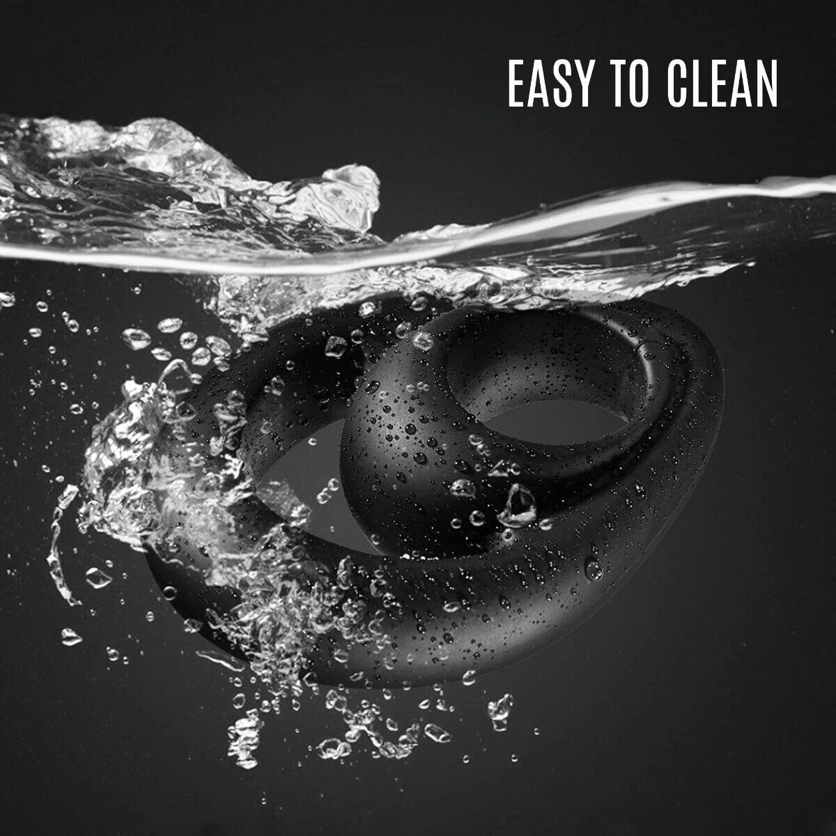 Ultra Soft Stretchy Thick Liquid Silicone Male Penis Enhancer Cock Balls Ring