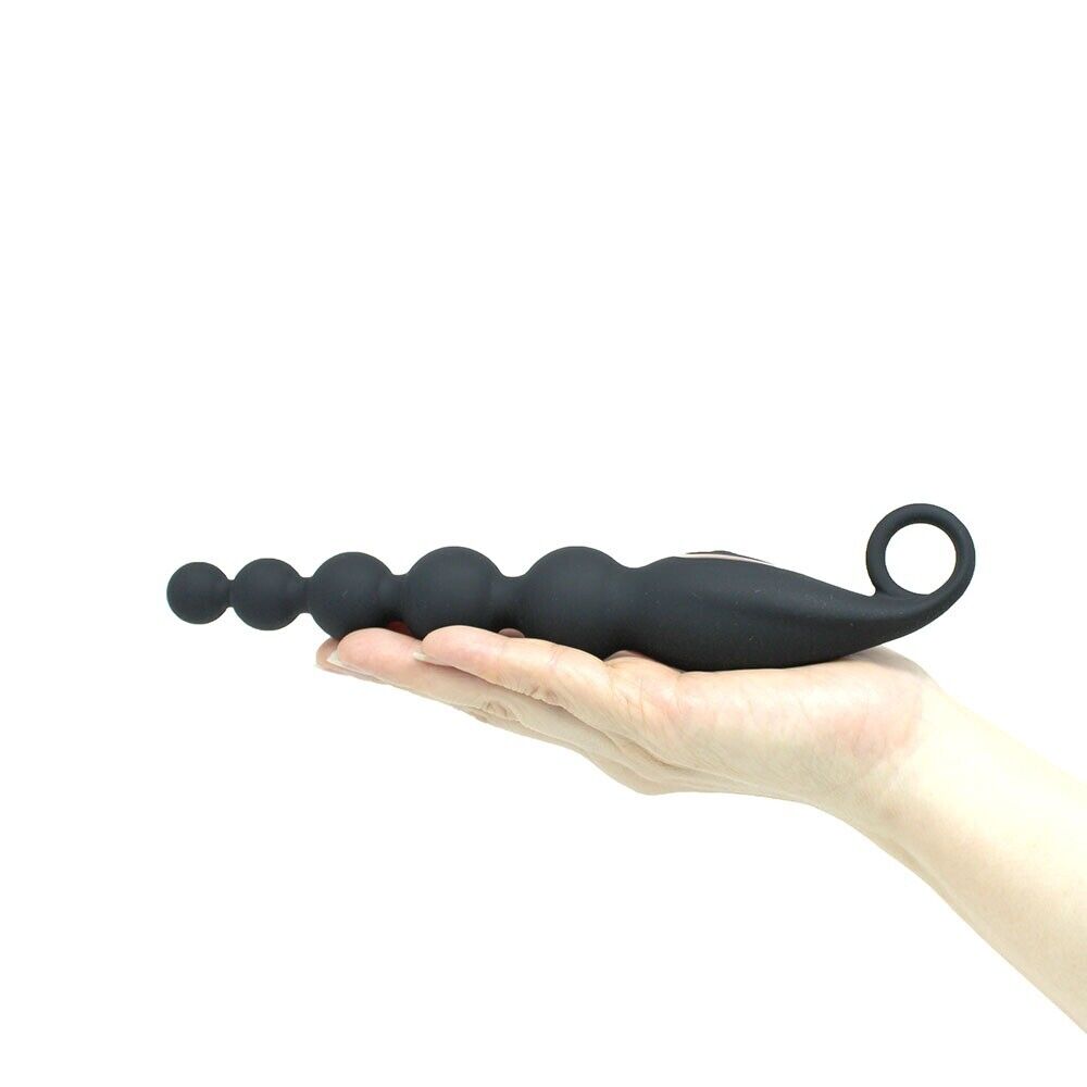 Silicone Vibrating Anal Beads Butt Plug Vibrator Sex Toys for Men Women Couples