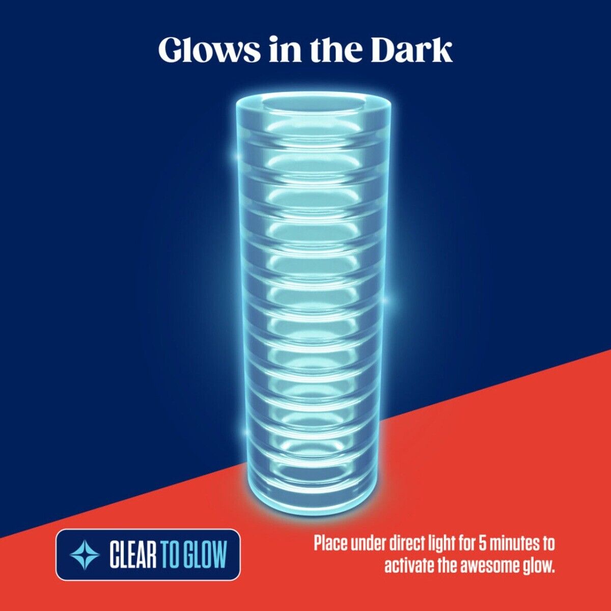 Rize Glow in the Dark Self-Lubricating Stroker Male Masturbator Sleeve Sex Toy
