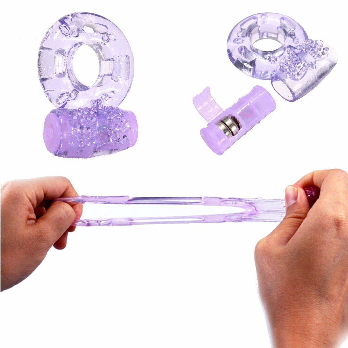 Vibrating Penis Cock Ring Male Penis Erection Enhancer Sex-toys for Couples