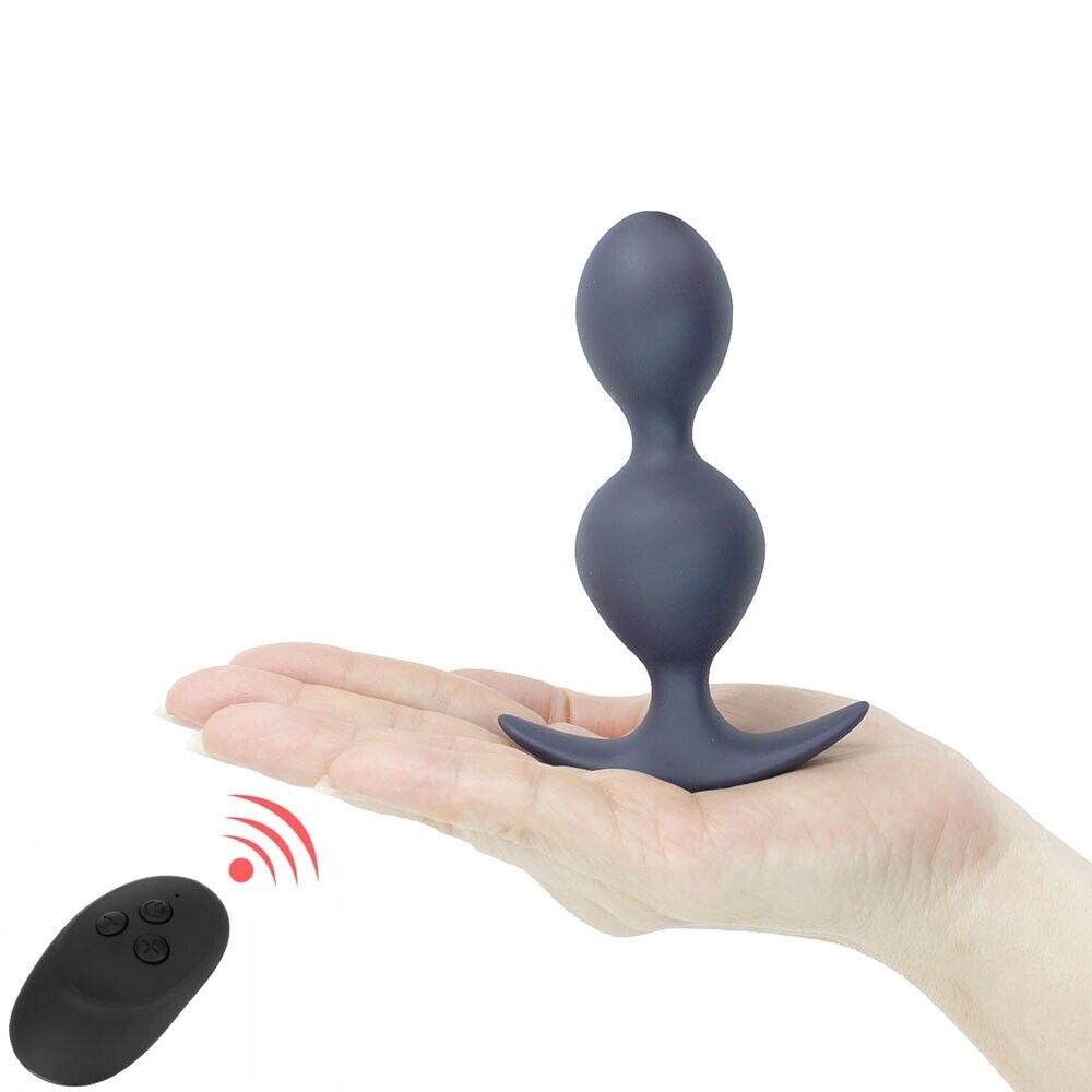 Wireless Vibrating Anal Beads Butt Plug Vibrator Sex Toys for Men Women Couples