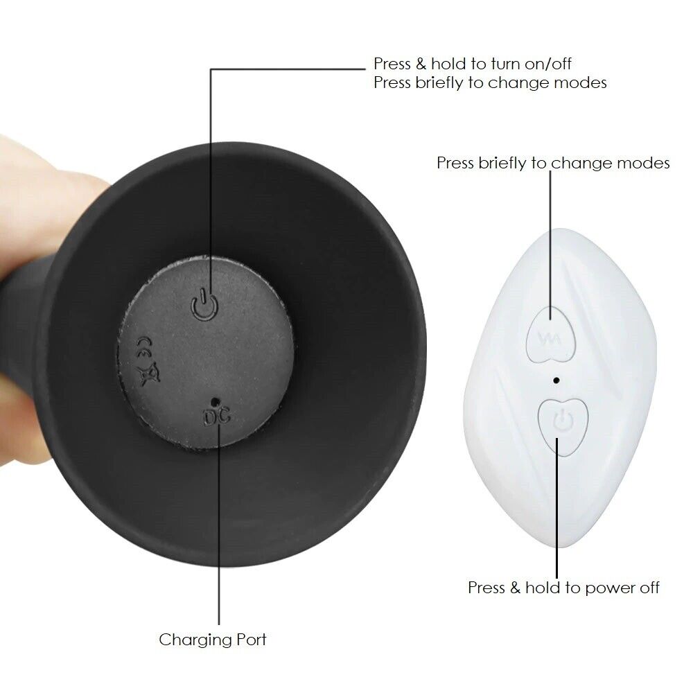 Wireless Remote Control Vibrating Anal Butt Plug Vibrator Anal Trainer Sex Toys