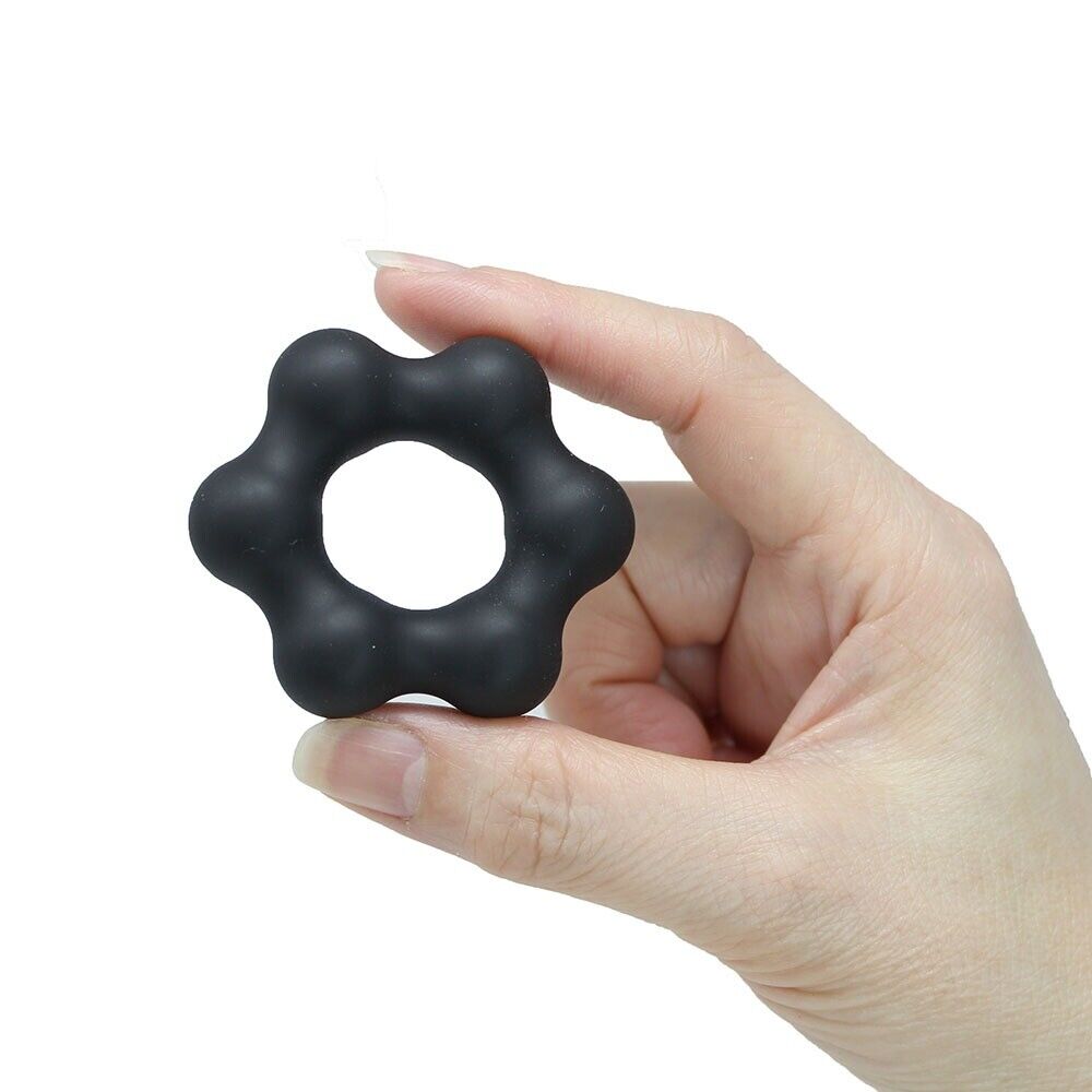 2 Stretchy Silicone Male Penis Enhancer Prolong Delay Sex Cock Ring for Men