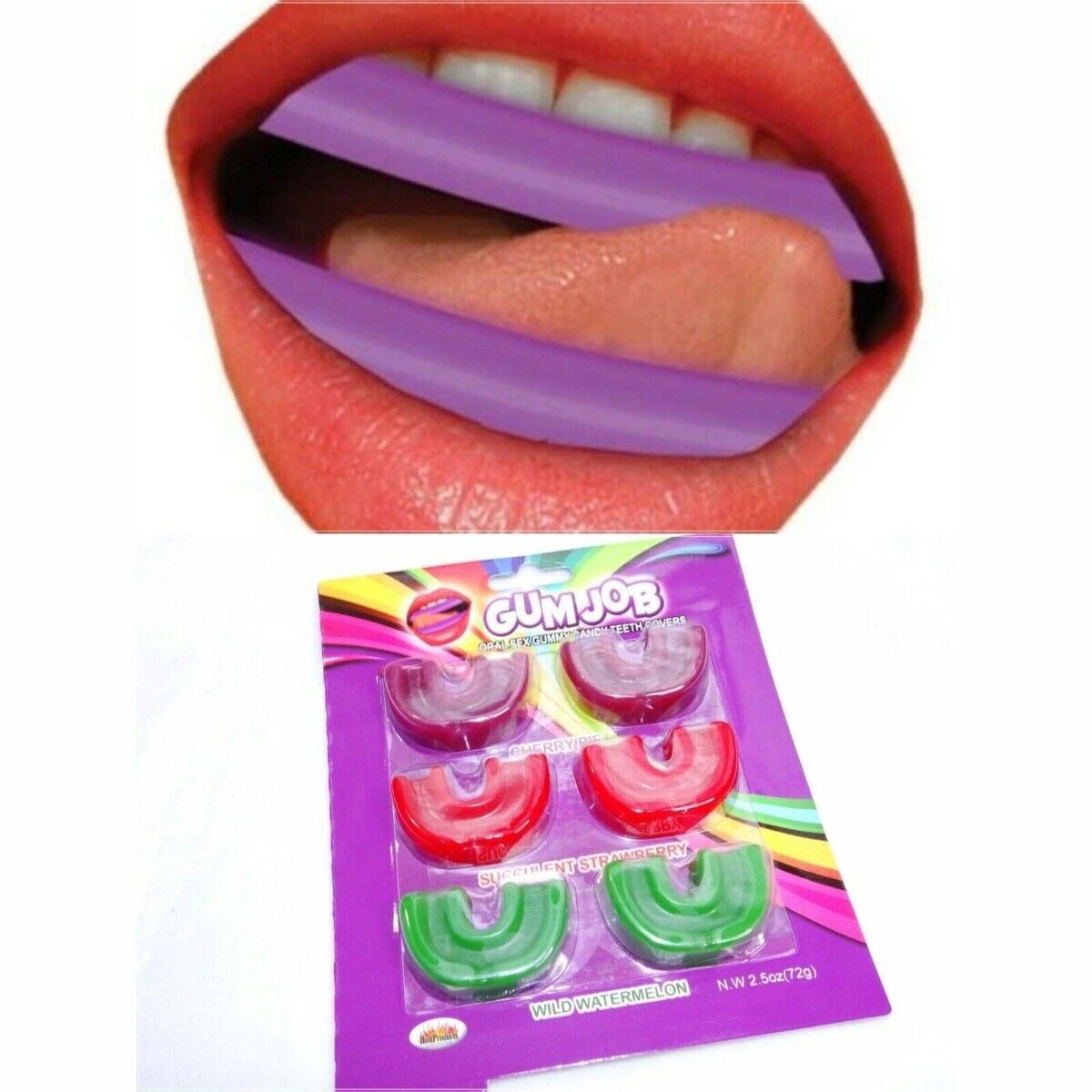 Gum Job Oral Sex Gummy Candy Teeth Covers Blow-job Enhancer for Couples - 6 PACK