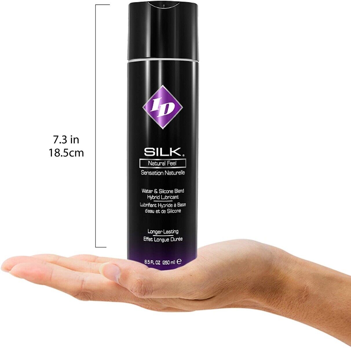 ID Lubricants Silk Personal Lubricant Water and Silicone Based Hybrid Lube 8.5oz