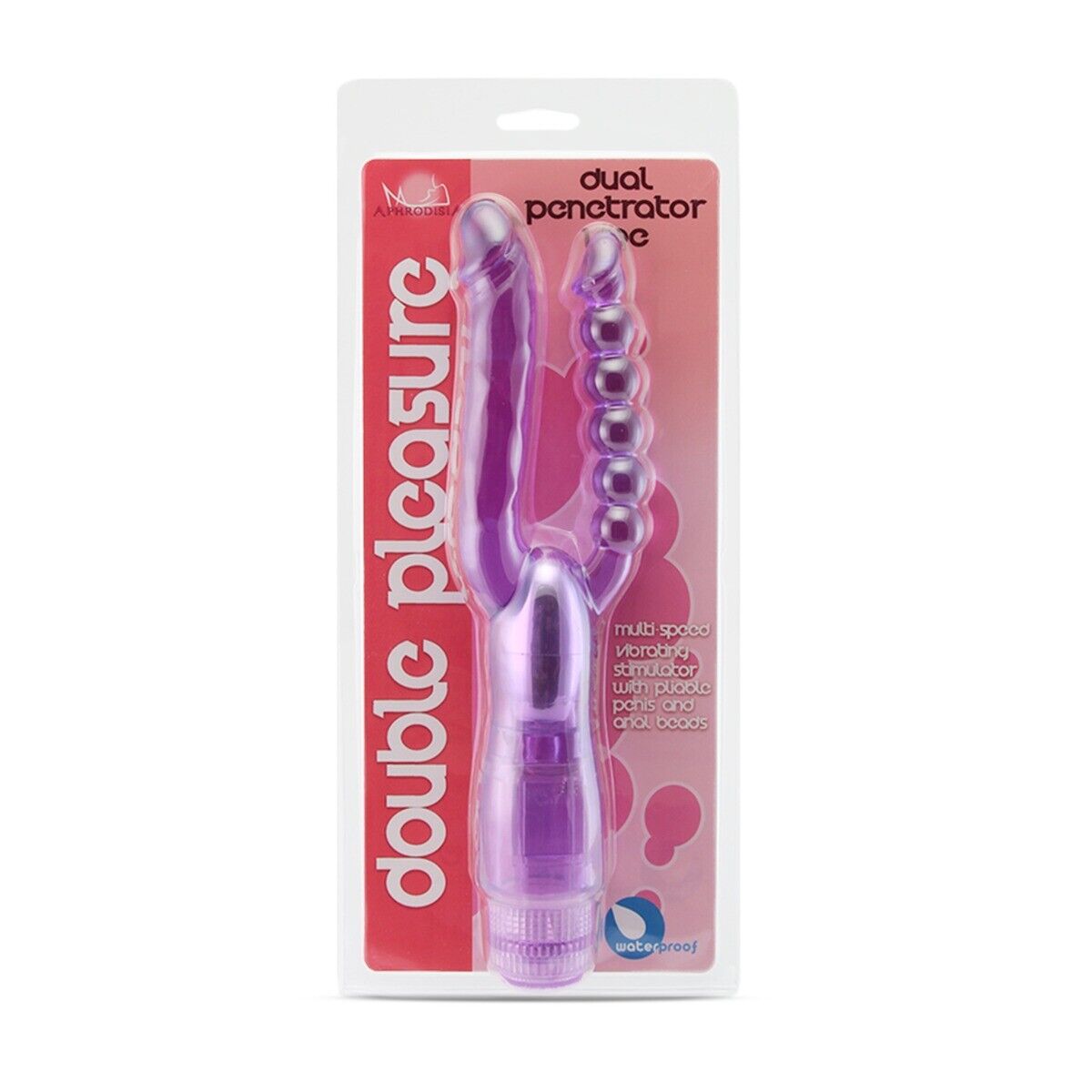 Vaginal Anal G-spot Dual Pleasure Double Penetration Vibrator Dildo DP Sex Toys
