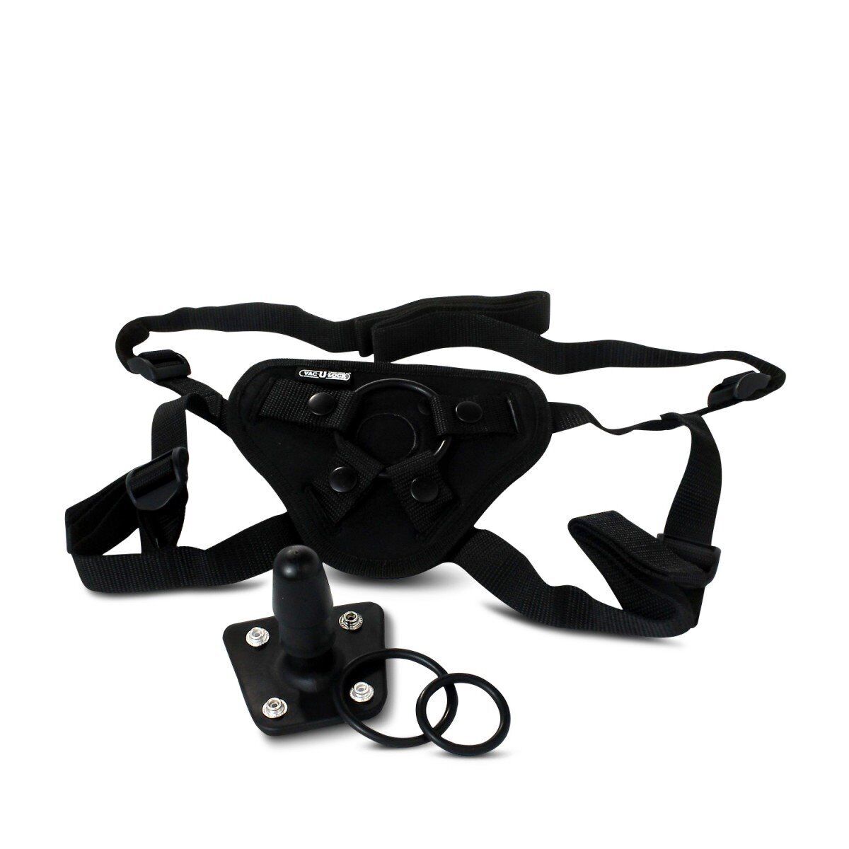 Doc Johnson Vac-U-Lock Luxe Strap-on Harness with Plug & O Rings