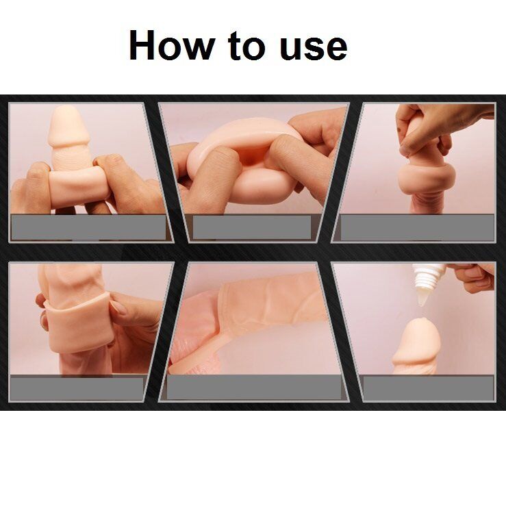 Male Penis Extension Extender Sleeve Sheath Width Length Girth Enhancer Enlarger