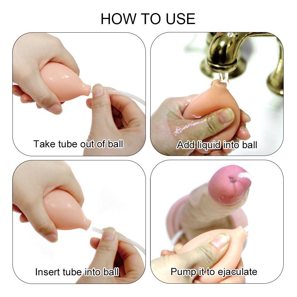 Soft Realistic Ejaculating Squirting Anal G-spot Dildo Dong Cock Suction Cup