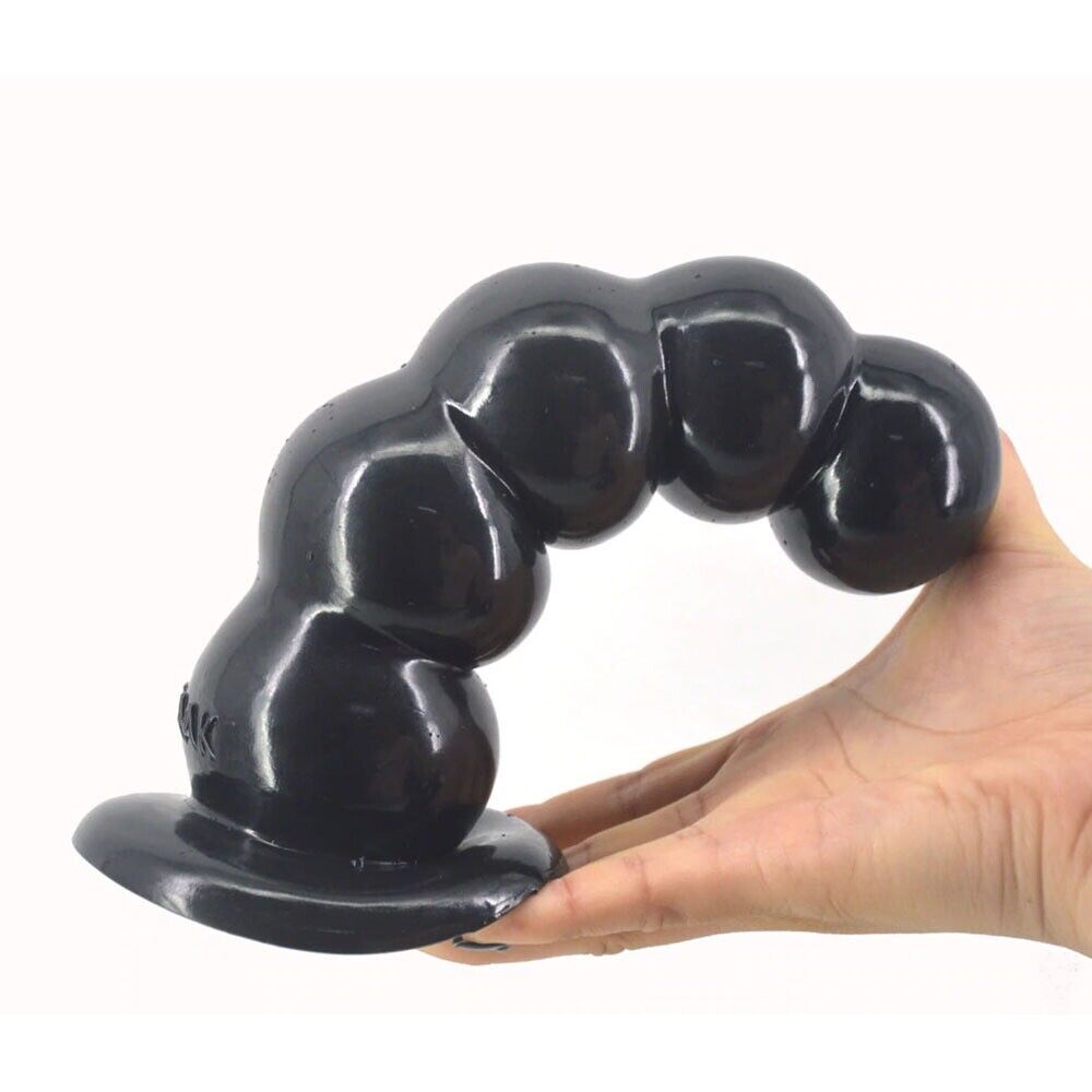 Soft Bendable Squeezable XL Extra Large Anal Butt Plug Beads Dildo Suction Cup