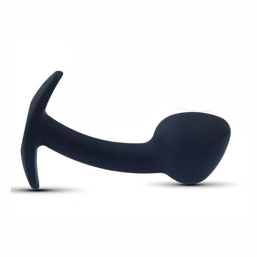 Silicone Curved Wearable Anal Butt Plug Prostate Massager Probe Stimulator