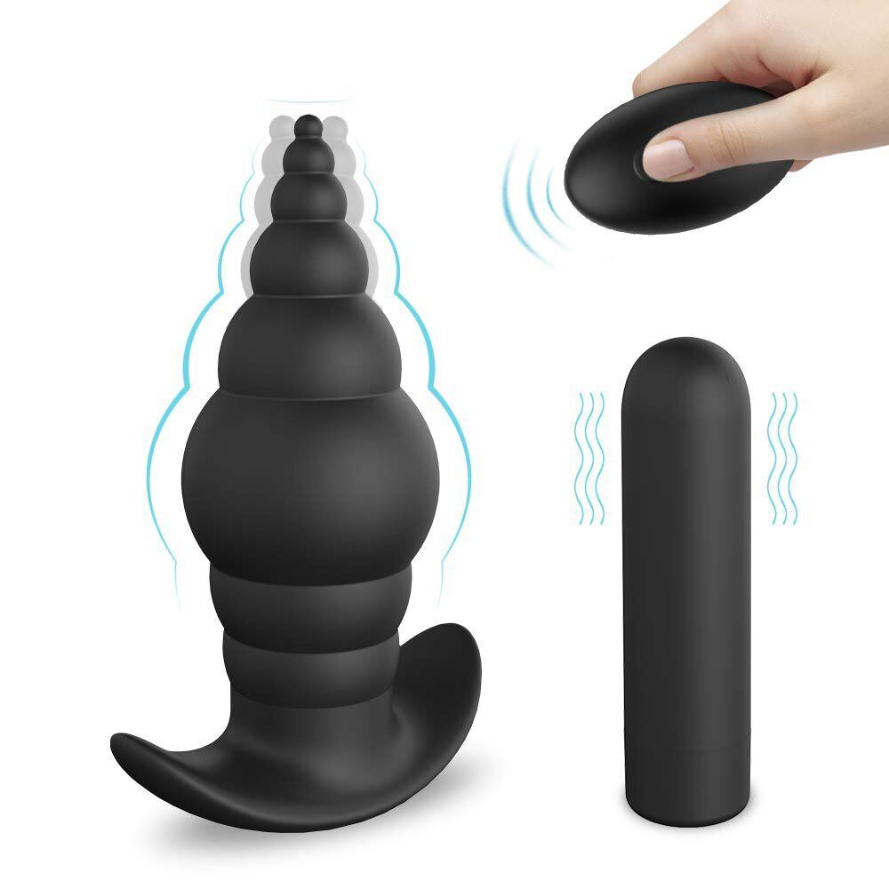 Wireless Remote Control Butt Anal Plug Vibrator Sex Toys for Men Women Couples