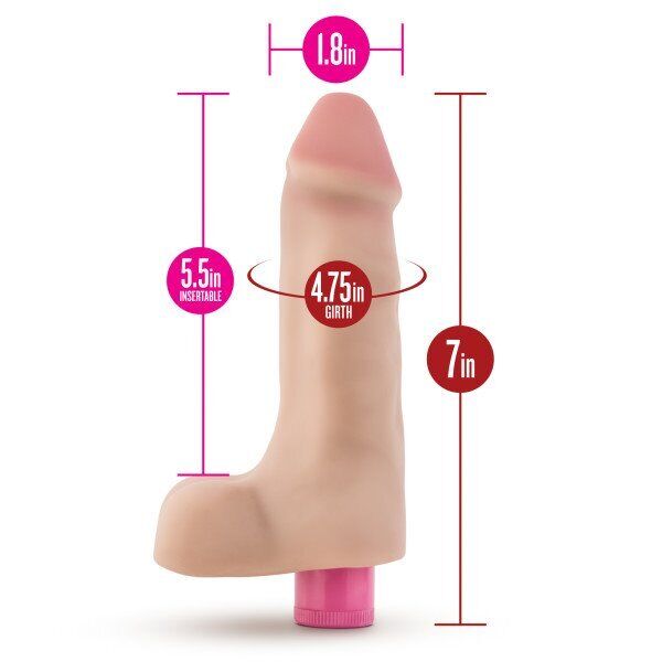 7" Realistic Vibrating Dildo Vibe Vibrator Cock with Balls Sex-toys for Women