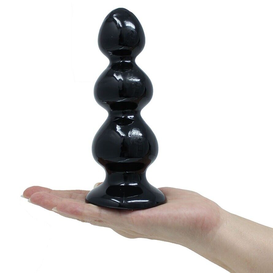 Heavy Duty Large Huge Anal Beads Butt Plug Dildo with Suction Cup Base