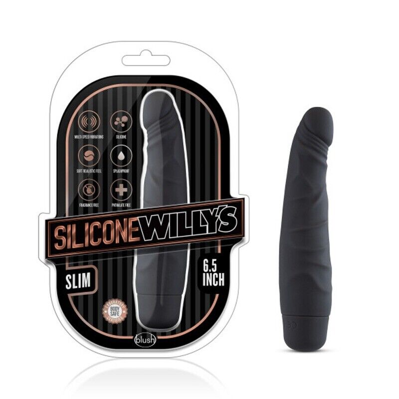 Silicone Willy 6.5" Vibrating Realistic Dildo Cock Vibrator Beginner Sex Toys