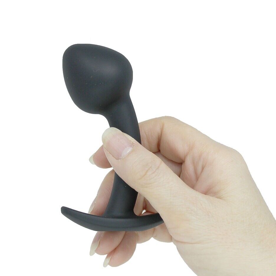 Silicone Curved Wearable Anal Butt Plug Prostate Massager Probe Stimulator
