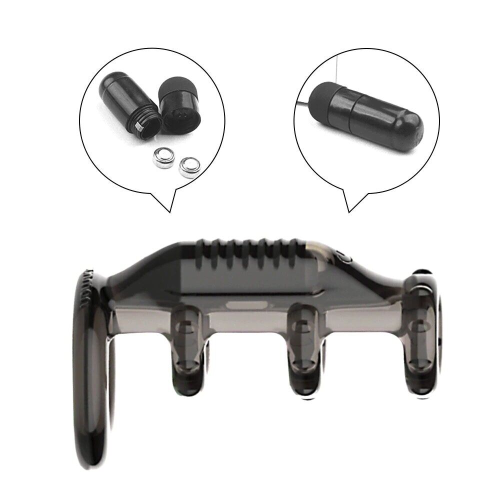 Vibrating Male Penis Ring Cock Cage Girth Enhancer Sleeve Sex Toys