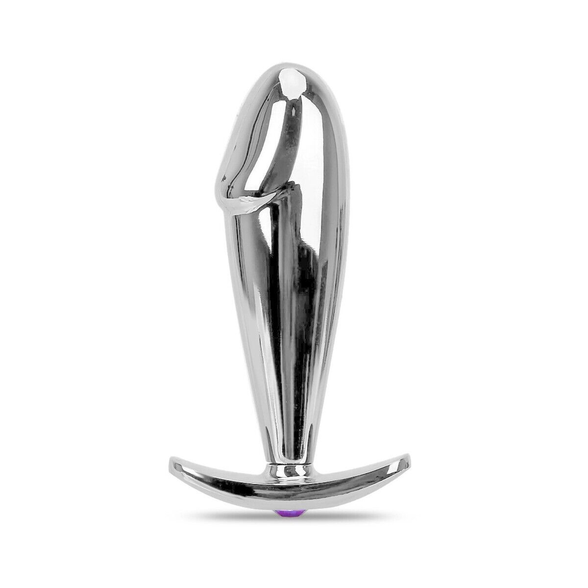 Stainless Steel Wearable Realistic Cock Head Anal Butt Plug Anal Trainer Sex Toy