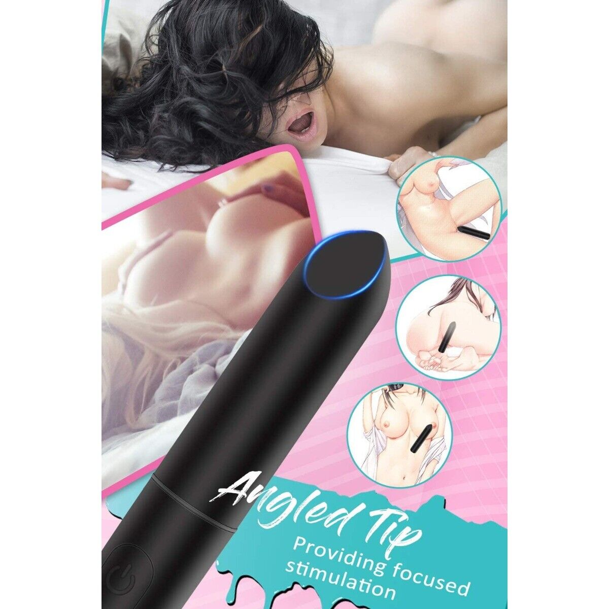10 Multi-speed Rechargeable Lipstick Vibrating Bullet Vibrator Sex Toys