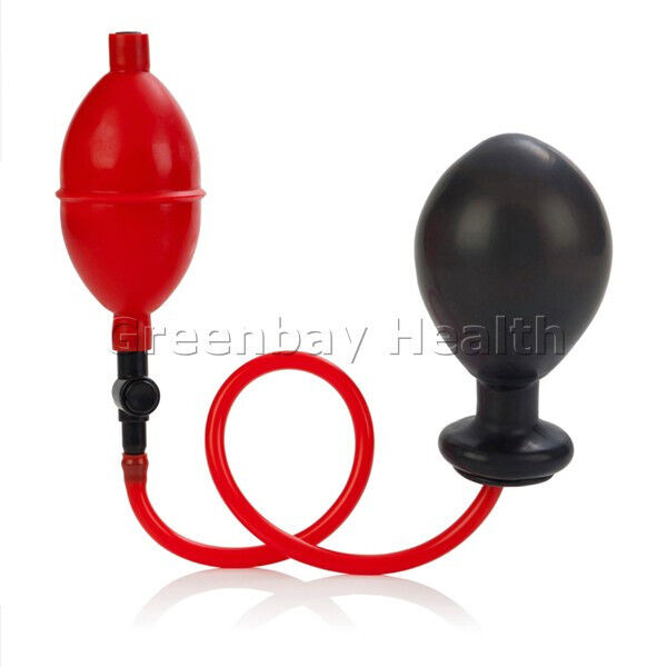 Colt Expandable Inflatable Anal Butt Plug Balloon Pump Dildo Dong w/ Valve