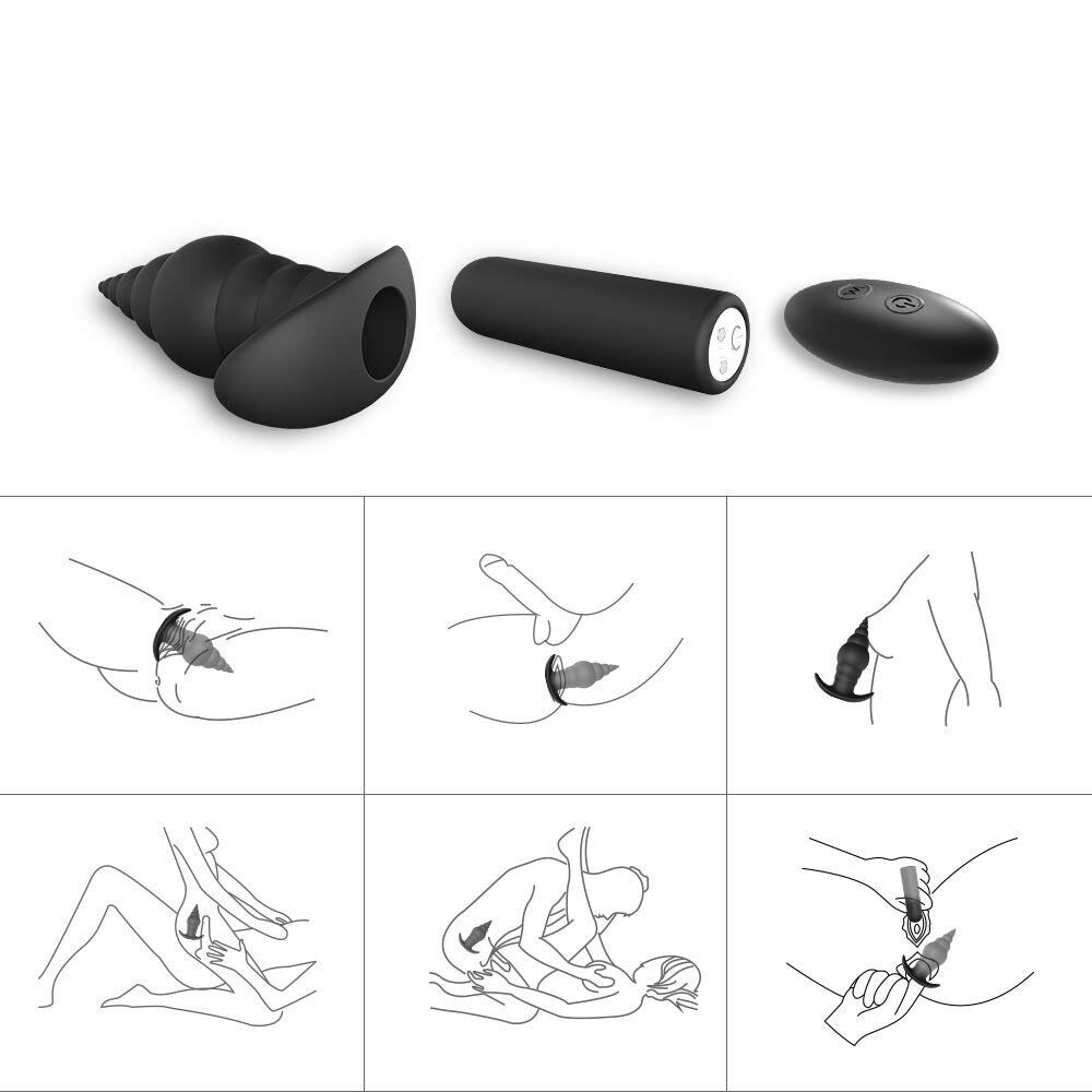 Wireless Remote Control Butt Anal Plug Vibrator Sex Toys for Men Women Couples